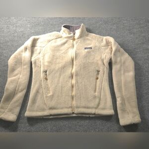 Patagonia R Fleece Zip Up Jacket Natural Color Size XS‎